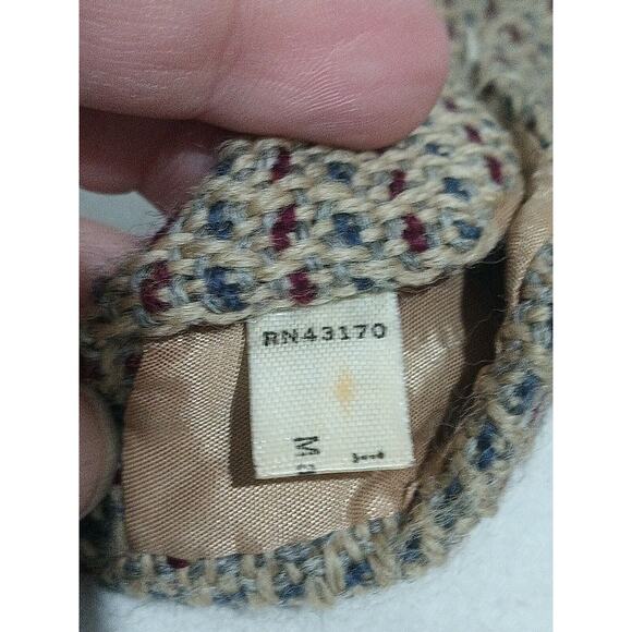 Charing Cross 100% Wool Woven Tan Print 3-in Tie - Picture 4 of 6